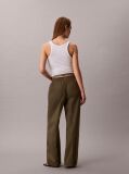 Bej Pantaloni Din Poplin De Bumbac  Femei