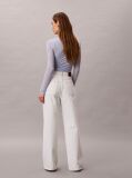 Alb Blugi Wide Leg  Femei