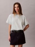 Grey Short Sleeve Cropped Boxy Graphic T-Shirt  Women