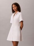 Alb Rochie Camasa Mini Din Poplin De Bumbac  Femei