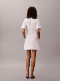 Alb Rochie Camasa Mini Din Poplin De Bumbac  Femei
