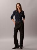 Denim Camasa Trucker Din Denim Sculpt Cu Nasturi  Femei