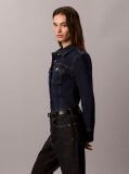 Denim Camasa Trucker Din Denim Sculpt Cu Nasturi  Femei