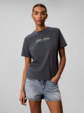 Blue Two-Tone Logo Crew Neck T-Shirt  Women