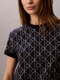 Albastru Tricou Cu Guler Rotund Si Emblema Imprimata  Femei
