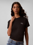 Black Monologo Boxy T-Shirt  Women