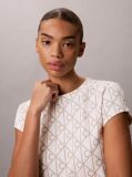 Alb Tricou Cropped Cu Imprimeu Emblema  Femei