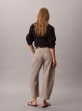 Gri Blugi Cu Croiala Barrel Si Lungime Cropped  Femei