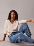Denim Blugi Cu Croiala Wide Leg  Femei