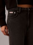 Negru Pantaloni Largi Din Bumbac Flausat  Femei