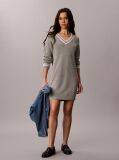 Gri Rochie Tricotata Din Bumbac, Tip Pulover  Femei
