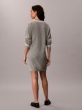 Gri Rochie Tricotata Din Bumbac, Tip Pulover  Femei