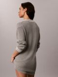 Gri Rochie Tricotata Din Bumbac, Tip Pulover  Femei