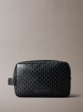 Negru Geanta Cosmetica Cu Fermoar Si Logo Monogram  Barbati