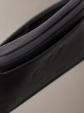 Black Embossed Logo Napa Leather Card Holder  Men