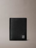 Negru Portofel Pliabil Din Piele Cu Protectie RFID Si Logo Emblematic  Barbati