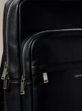 Negru Rucsac Patrat Compact Cu Textura Micro Pebble  Barbati