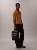 Negru Rucsac Patrat Compact Cu Textura Micro Pebble  Barbati