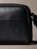 Negru Geanta Compacta Cu Logo CK Embosat  Barbati