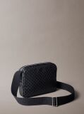 Negru Geanta Crossbody Cu Emblema Logo Integral  Barbati
