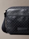 Negru Geanta Crossbody Cu Emblema Logo Integral  Barbati