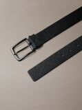 Negru Curea Reversibila Din Piele Full-Grain  Barbati