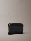 Negru Portofel Din Piele Cu Efect Croco Si Protectie RFID  Femei