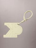 Verde Charm Pentru Geanta Din Piele Cu Logo CK Cusut  Femei