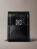 Negru Geanta Crossbody Pentru Telefon Cu Logo Emblematic  Femei