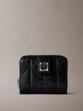 Negru Portofel Matlasat Cu Protectie RFID Si Emblema Logo  Femei