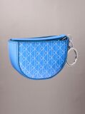 Albastru Charm Pentru Geanta Mini Pouch Cu Fermoar Si Emblema Logo  Femei