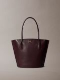 Rosu Geanta Tote Cu Logo Monogram Si Accesorii Metalice  Femei