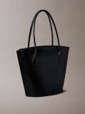 Negru Geanta Tote Cu Logo Monogram Si Accesorii Metalice  Femei