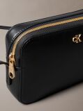Negru Geanta Tip Camera Cu Logo Monogram Si Accesorii Metalice  Femei
