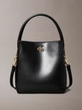 Negru Geanta Tip Bucket Cu Logo Monogram Si Accesorii Metalice  Femei