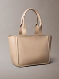Bej Geanta Tote Cu Logo Monogram Embosat  Femei