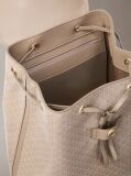 Beige Allover Monogram Logo Backpack  Women