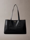 Black Monogram Medium Work Tote Bag  Women