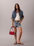 Rosu Geanta Crossbody Cu Logo Din Folie Lucioasa  Femei