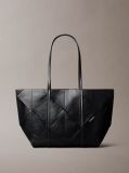 Negru Geanta Tote Din Material Impletit Cu Emblema  Femei
