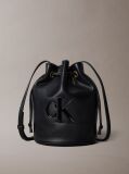 Negru Geanta Bucket Mica Cu Monograma Si Logo Signature  Femei