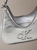Argintiu Geanta De Umar Crossbody Cu Monograma Metalica  Femei