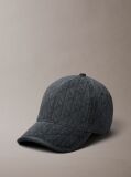 Grey Burnout Emblem Logo Denim Cap  Women