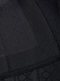 Black Allover Emblem Logo Shine Scarf  Women