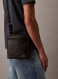Black Logo Crossbody Bag  Men