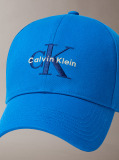 Blue Embroidered Monogram Logo Baseball Cap  Men