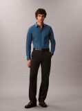 Blue Slim Stretch Button-Down Shirt  Men