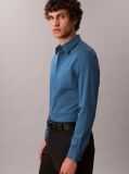 Blue Slim Stretch Button-Down Shirt  Men