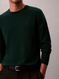 Verde Pulover Clasic Din Lana Merino  Barbati