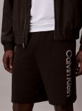Black Graphic Logo Terry Shorts  Men